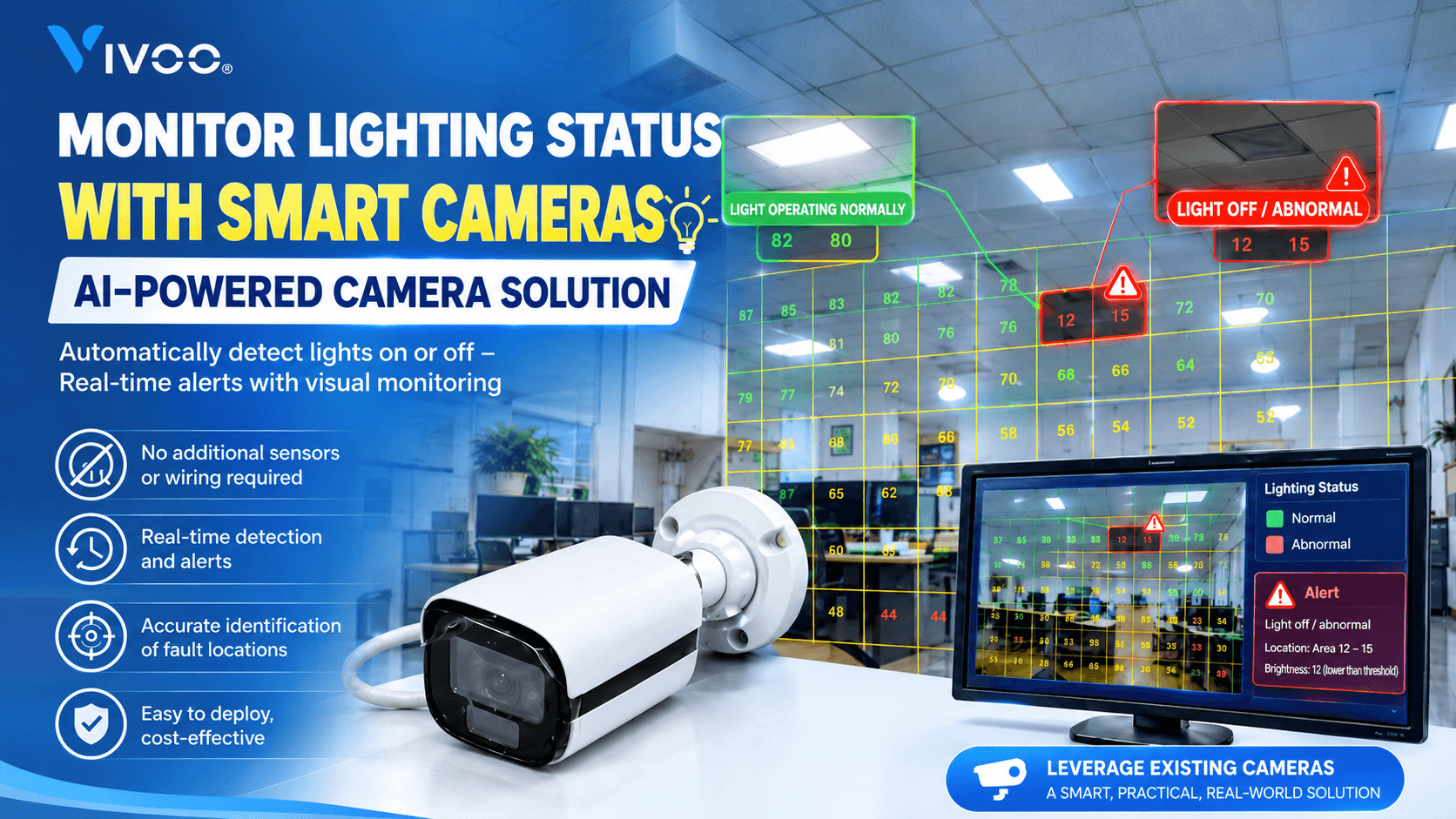 Smart Lighting Monitoring with AI Cameras | VIVOO