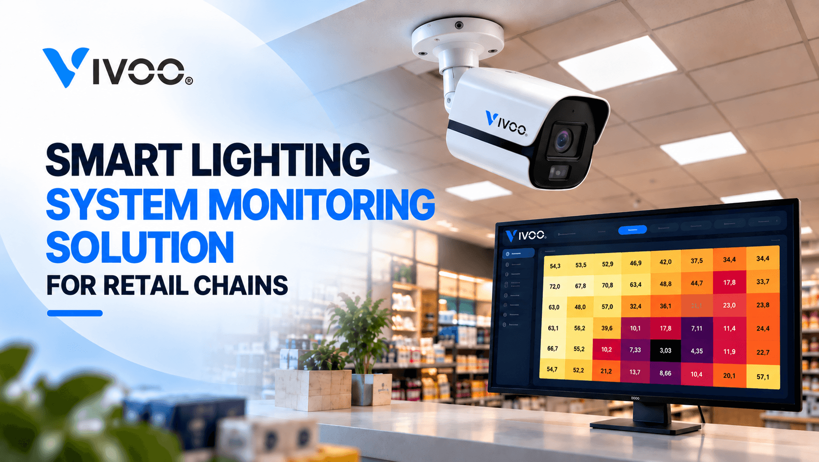Smart lighting system monitoring solution for retail chains