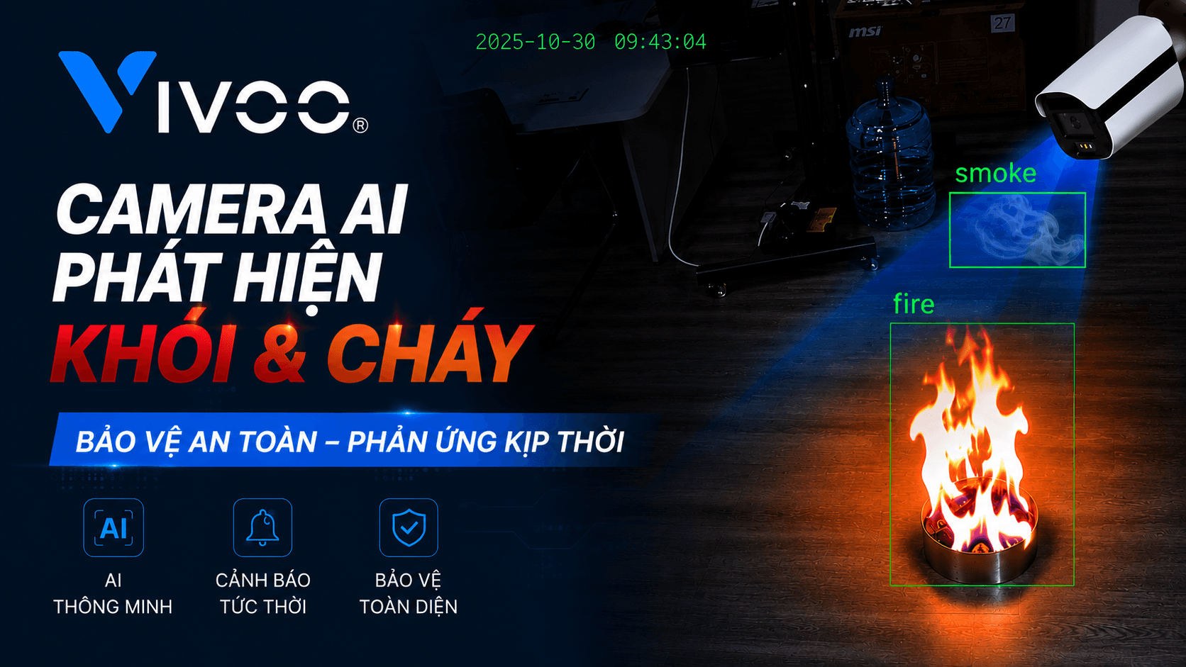 Camera AI Phát Hiện Khói Cháy Thông Minh