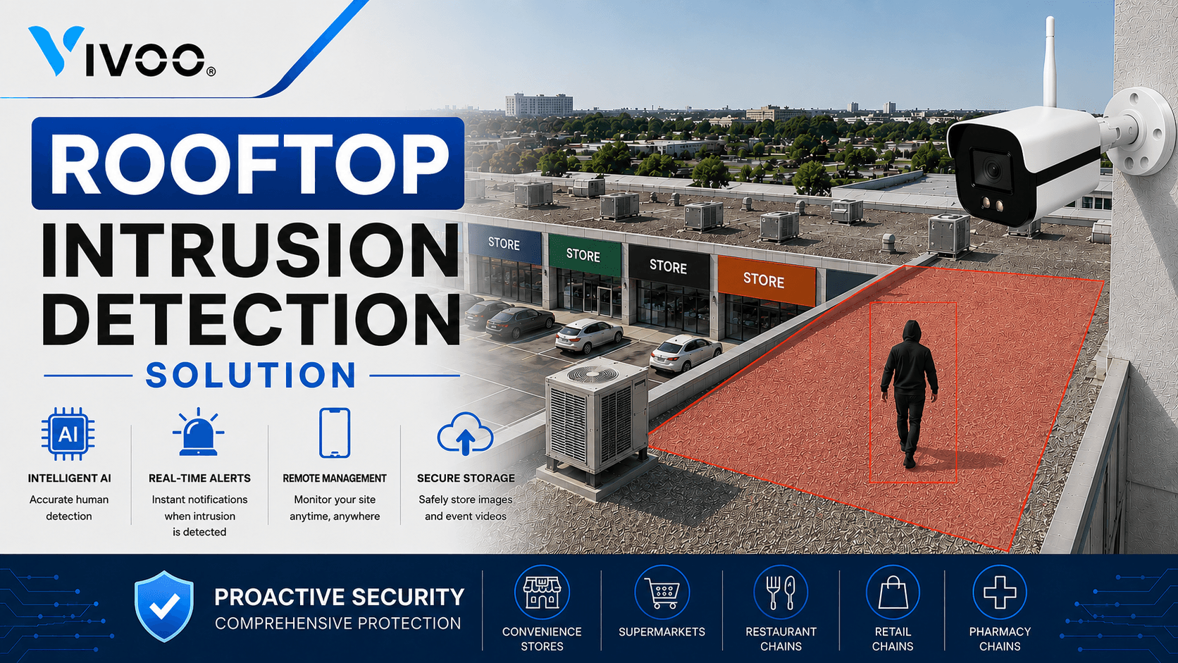 Bullet IP Camera for Rooftop Intrusion Detection