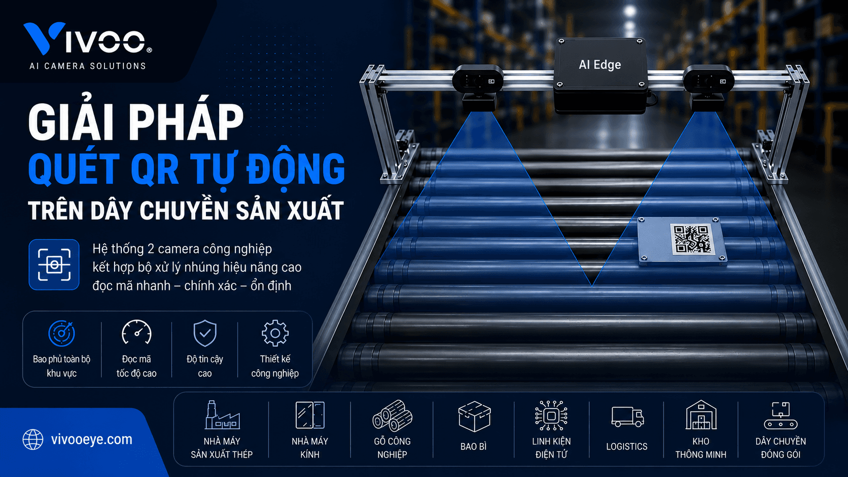 Giải pháp quét QR tự động trên dây chuyền sản xuất